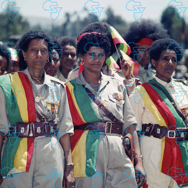 War veterans Menilek Square Addis Ababa 1973