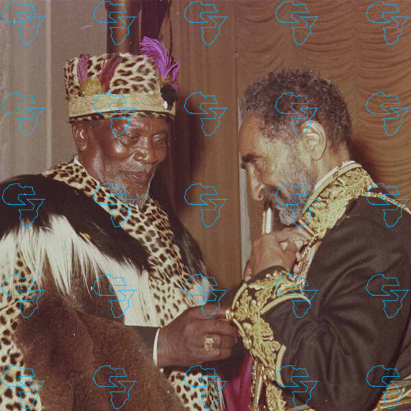 Emperor Haile Selassie I of Ethiopia and Jomo Kenyatta (Kenya)